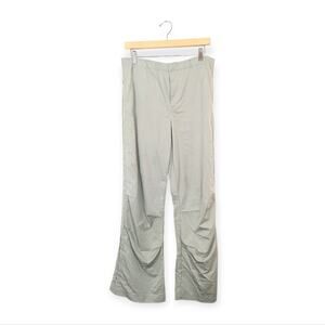 Zara Muted Seafoam Green Nylon Blend Cargo Style Pants Size M